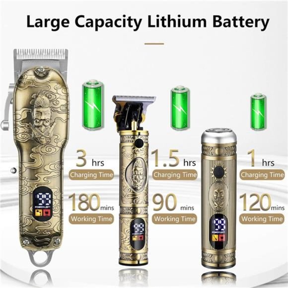 Hair Clippers for Man T-Blade NoseHair Trimmer Set,Professional Cordless Clipper - Picture 2 of 7